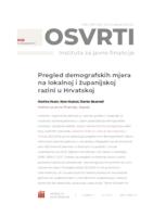 prikaz prve stranice dokumenta Pregled demografskih mjera na lokalnoj i županijskoj razini u Hrvatskoj