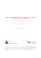 prikaz prve stranice dokumenta Primjena mikrosimulacijskih modela u analizi poreza i socijalnih naknada u Hrvatskoj: rezultati projekta