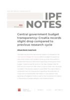 prikaz prve stranice dokumenta Central government budget transparency: Croatia records slight drop compared to previous research cycle