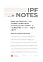 prikaz prve stranice dokumenta Asset declarations – an effective corruption prevention instrument in Southeast Europe or paper tiger?