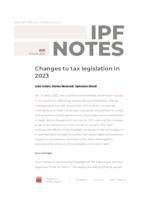 prikaz prve stranice dokumenta Changes to tax legislation in 2023